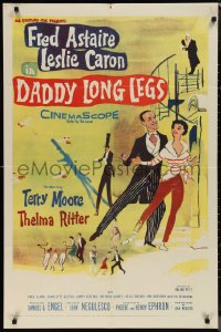 1j1890 DADDY LONG LEGS 1sh 1955 Jean Negulesco, art of Fred Astaire dancing with Leslie Caron!