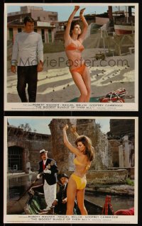 1j0192 BIGGEST BUNDLE OF THEM ALL 2 color English FOH LCs 1968 both with sexy Raquel Welch in bikini!