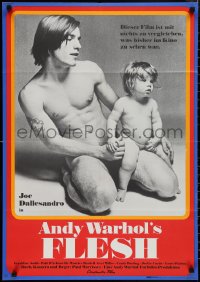 1j0337 ANDY WARHOL'S FLESH German 1970 naked Joe Dallesandro & infant by Francesco Scavullo!