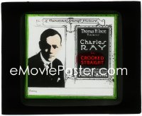 1j0619 CROOKED STRAIGHT glass slide 1919 country boy Charles Ray moves to city only to find trouble!