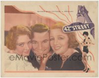 1j0933 42nd STREET LC 1933 best c/u of George Brent between Bebe Daniels & Ruby Keeler, very rare!