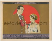 1j0934 ADAM'S RIB LC 1923 Cecil B DeMille's tale of infidelity, Anna Q. Nilsson has affair w/a king!