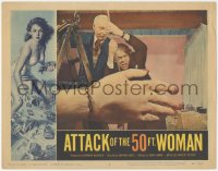 1j0946 ATTACK OF THE 50 FT WOMAN LC #2 1958 great special effects image of giant hand attacking!