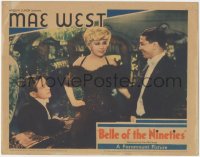 1j0958 BELLE OF THE NINETIES LC 1934 sexy Mae West romanced by Johnny Mack Brown & man in tux, rare!