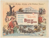 1j0872 BEND OF THE RIVER TC 1952 art of Jimmy Stewart & Julia Adams, directed by Anthony Mann!