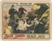 1j0961 BLACK JACK LC 1927 bad guy points gun at Buck Jones, who protects Barbara Bennett, rare!