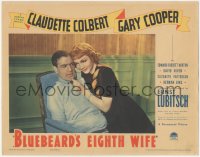 1j0965 BLUEBEARD'S EIGHTH WIFE LC 1938 Claudette Colbert annoys Gary Cooper bound in straitjacket!