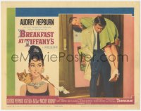 1j0967 BREAKFAST AT TIFFANY'S LC #1 1961 George Peppard carries Audrey Hepburn over his shoulder!