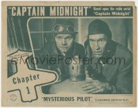 1j0978 CAPTAIN MIDNIGHT chapter 1 LC 1942 aviator Dave O'Brien, Columbia serial, Mysterious Pilot!