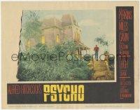 1j1133 PSYCHO LC #3 1960 Alfred Hitchcock, most desired iconic far shot of Anthony Perkins by house!