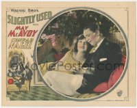 1j1171 SLIGHTLY USED LC 1927 romantic close up of pretty May McAvoy snuggling with Robert Agnew!