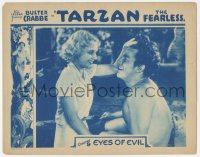 1j1187 TARZAN THE FEARLESS chapter 9 LC 1933 c/u of happy Buster Crabbe & Julie Bishop, Eyes of Evil!