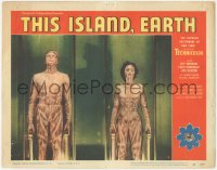 1j1196 THIS ISLAND EARTH LC #4 1955 great c/u of Reason & Domergue in the transformation scene!
