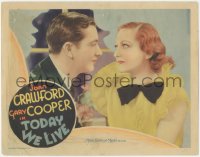 1j1202 TODAY WE LIVE LC 1933 Joan Crawford in dress with bow tie staring at young Robert Young!