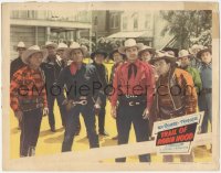 1j1206 TRAIL OF ROBIN HOOD LC #8 1950 great scene with Roy Rogers & lots of cowboys on street!