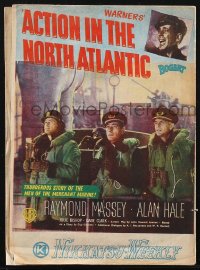 1j0571 ACTION IN THE NORTH ATLANTIC Japanese program 1951 Humphrey Bogart in World War II, rare!