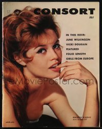 1j0466 CONSORT magazine 1960 sexy Brigitte Bardot on the cover, some nudity inside!
