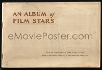 1j0238 ALBUM OF FILM STARS 1st series English cigarette card album 1933 w/50 color cards on 20 pages!