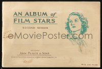 1j0239 ALBUM OF FILM STARS 2nd series English cigarette card album 1934 with 50 cards on 20 pages!