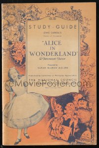 1j0205 ALICE IN WONDERLAND study guide 1933 The National Council of Teachers of English, rare!