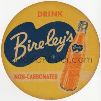 1j0372 BIRELEY'S crate sticker 1930s enjoy the orange non-carbonated drink in a glass bottle!