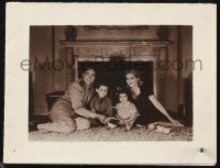 1j0061 CHARLES BUDDY ROGERS Christmas card 1944 family portrait with Mary Pickford & their kids!
