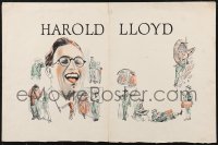 1j0008 HAROLD LLOYD 13x19 trade ad sample 1920s great montage art of the silent comedy legend!