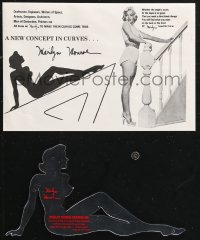1j0030 MARILYN MONROE 4x9 drawing aid 1956 stencil to help you draw the sexy star's silhouette!