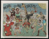 1j0037 MOVIE STAR CIRCUS 7x10 jigsaw puzzle 1930s Harold Lloyd, Greta Garbo, Jimmy Durante & more!
