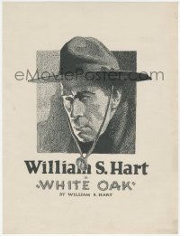 1j0010 WHITE OAK 10x13 trade ad sample 1921 gambler William S. Hart seeks revenge!