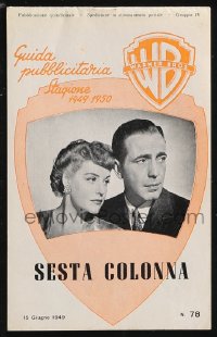 1j0318 ALL THROUGH THE NIGHT Italian pressbook 1949 Humphrey Bogart, Kaaren Verne, Peter Lorre