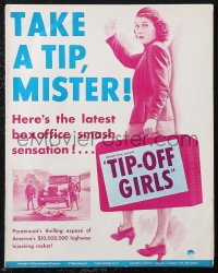 1j1779 TIP-OFF GIRLS pressbook 1938 Mary Carlisle, Lloyd Nolan, G-Men bare secrets of Tipoff Girls!