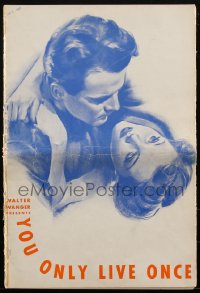 1j1790 YOU ONLY LIVE ONCE pressbook 1937 Henry Fonda, Sylvia Sidney, Fritz Lang classic, ultra rare!