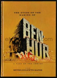 1j0531 BEN-HUR hardcover souvenir program book 1960 William Wyler epic, includes 7x11 fold-out art!
