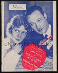 1j0535 CHERRIES ARE RIPE stage play souvenir program book 1930 Vilma Banky & Rod La Rocque!