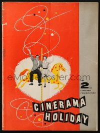 1j0537 CINERAMA HOLIDAY souvenir program book 1956 you feel like a participating member of the movie!