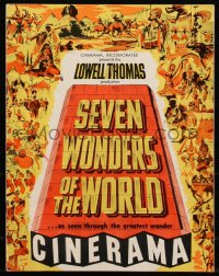 1j0561 SEVEN WONDERS OF THE WORLD Cinerama souvenir program book 1956 famous landmarks in Cinerama!