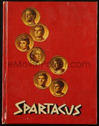 1j0563 SPARTACUS hardcover souvenir program book 1961 Stanley Kubrick, art of top cast on gold coins!