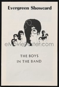 1j0360 BOYS IN THE BAND stage play program 1969 Mart Crowley's gay romance off Broadway!