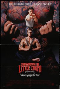 1j2151 SHOWDOWN IN LITTLE TOKYO 1sh 1991 Dolph Lundgren, Brandon Lee, kung fu!