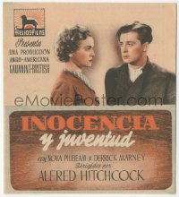 1j0416 YOUNG & INNOCENT 4pg Spanish herald 1944 Alfred Hitchcock, completely different images!