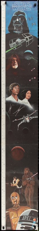 1j0137 STAR WARS 11x68 special height chart poster 1978 Barlowe montage art of main characters, rare!