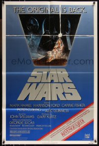 1j2164 STAR WARS NSS style 1sh R1982 A New Hope, Lucas classic sci-fi epic, art by Jung!