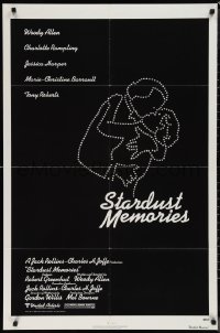 1j2166 STARDUST MEMORIES 1sh 1980 directed by Woody Allen, constellation art by Burt Kleeger!
