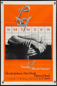 1j2176 SUNDAY BLOODY SUNDAY 1sh 1971 directed by John Schlesinger, Glenda Jackson, Peter Finch!
