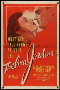 1j2187 THELMA JORDON 1sh 1950 most men have known at least one woman like Barbara Stanwyck!