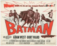 1j0208 BATMAN English trade ad 1966 West & Ward w/ villains Meriwether, Romero, Meredith & Gorshin!
