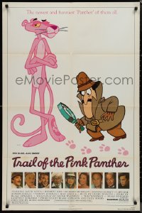 1j2199 TRAIL OF THE PINK PANTHER 1sh 1982 Peter Sellers, Blake Edwards, cool cartoon art!