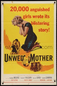 1j2205 UNWED MOTHER 1sh 1958 Norma Moore & Robert Vaughn, 20,000 anguished girls wrote this story!