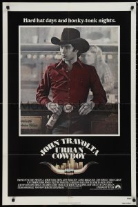 1j2207 URBAN COWBOY 1sh 1980 great image of John Travolta in cowboy hat with Lone Star beer!